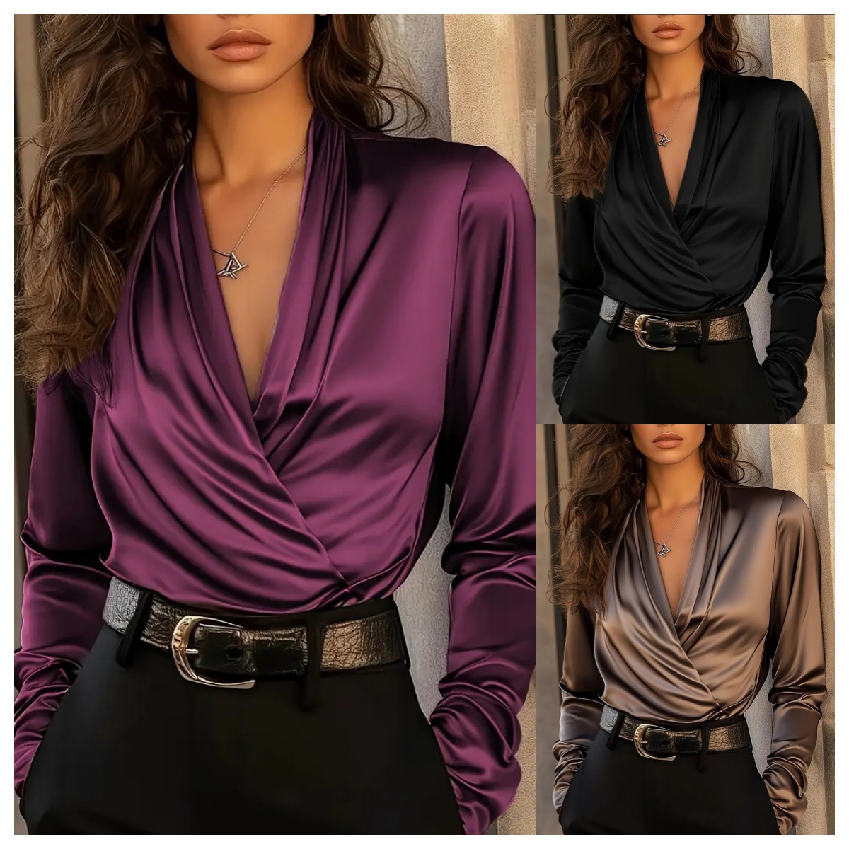 Camicetta da Donna in Raso con - Women Formal Blouses For Evening Wear recensione e prezzo