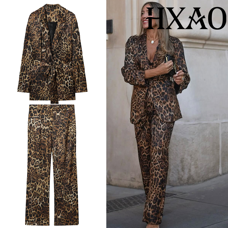 HXAO Set di pantaloni leoparda - Women'S Formal Wear Pants recensione e prezzo