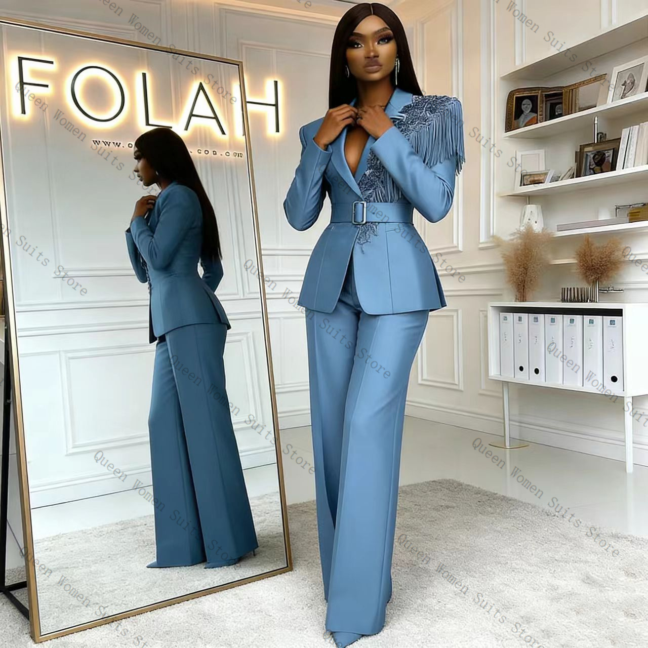 Completo da Donna Blu con Napp - Women Formal Wear Trousers recensione e prezzo