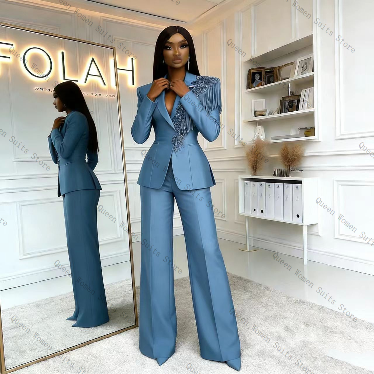 Completo da Donna Blu con Napp - Women Formal Wear Trousers recensione e prezzo