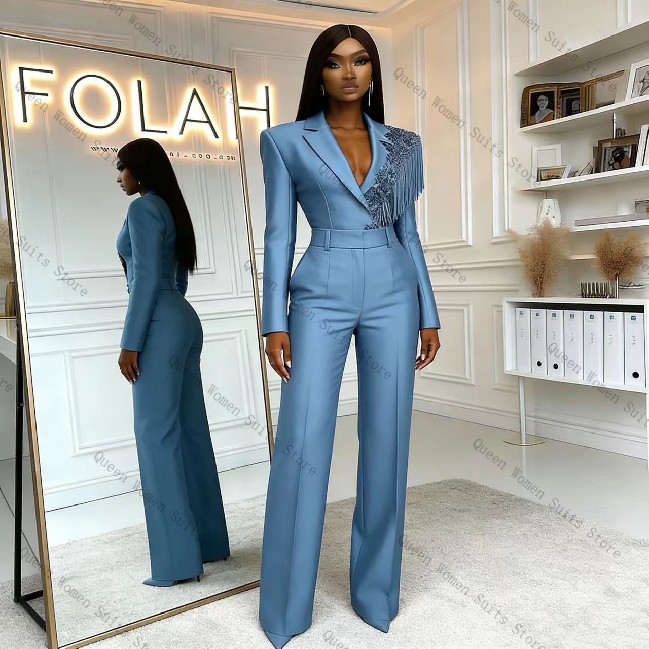 Completo da Donna Blu con Napp - Women Formal Wear Trousers recensione e prezzo