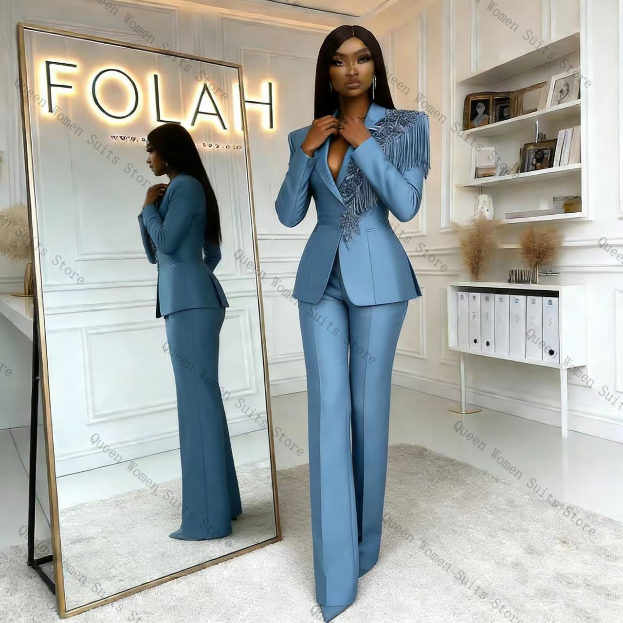 Completo da Donna Blu con Napp - Women Formal Wear Trousers recensione e prezzo