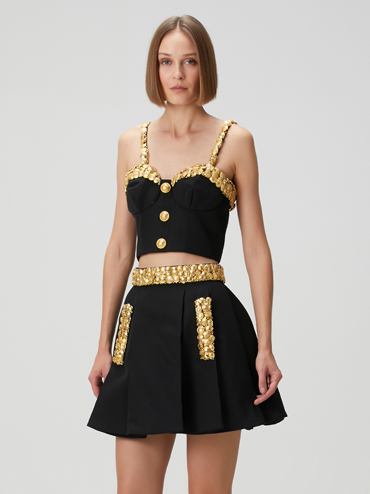 VC Abito nero a due pezzi con  - Women'S Formal Evening Wear Tops recensione e prezzo