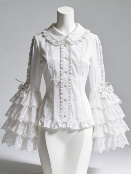 Camicetta Sweet Lolita con piz - Women Formal Blouses For Evening Wear recensione e prezzo