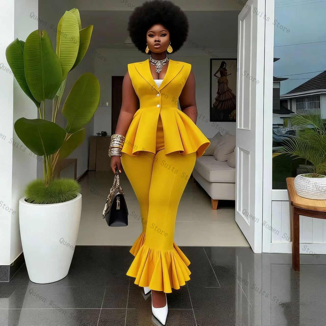 Completo Giallo da Donna 2 Pez - Women Formal Wear Trousers recensione e prezzo