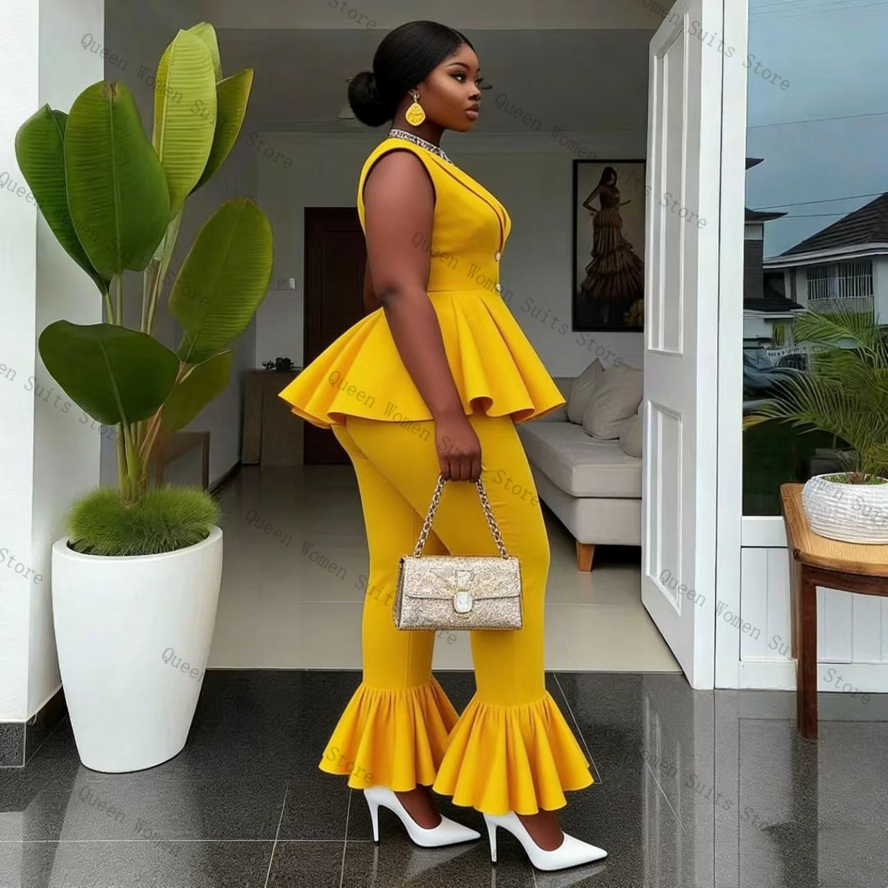 Completo Giallo da Donna 2 Pez - Women Formal Wear Trousers recensione e prezzo