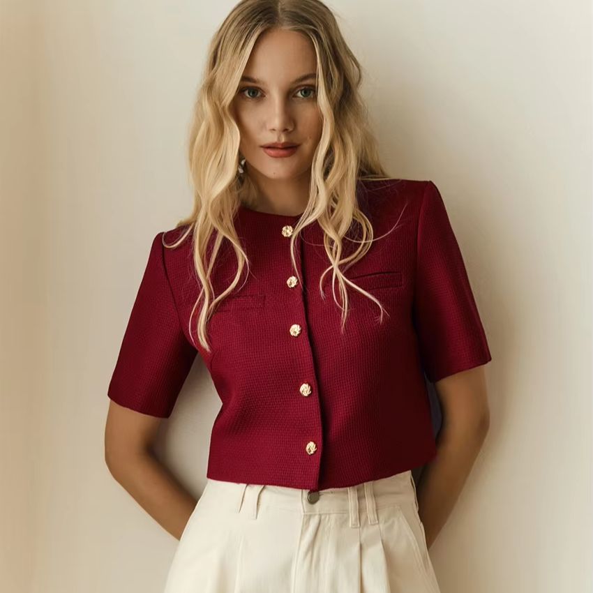WXOY Top Corto Vintage in Twee - Women Formal Blouses For Evening Wear recensione e prezzo