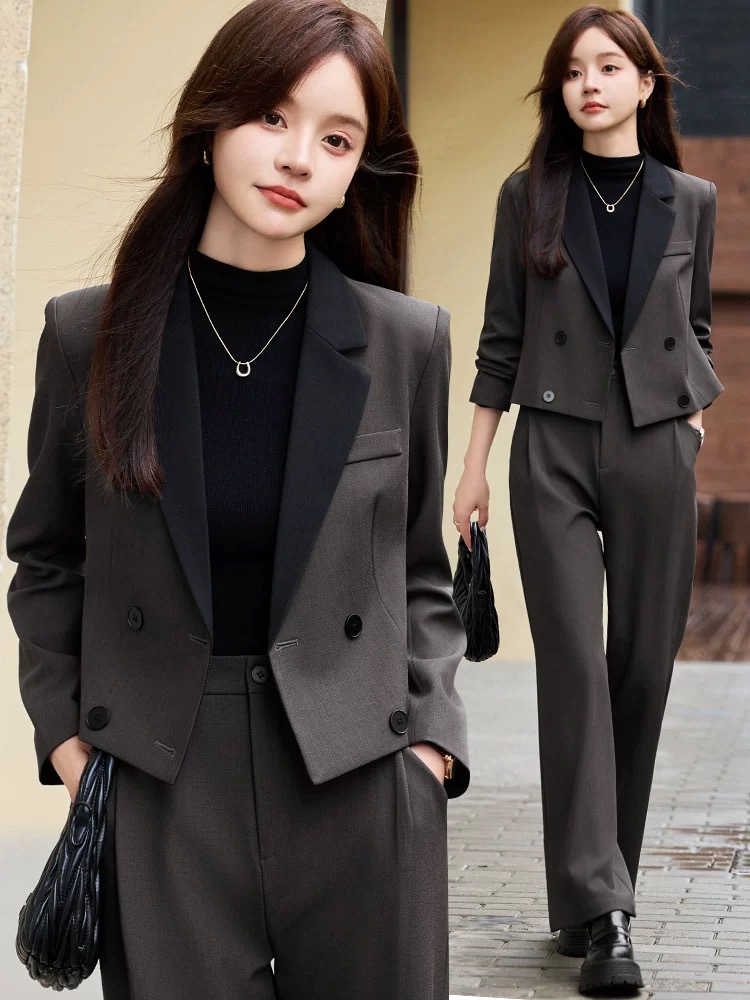 Blazer corto grigio da donna,  - Women Formal Wear Pants recensione e prezzo
