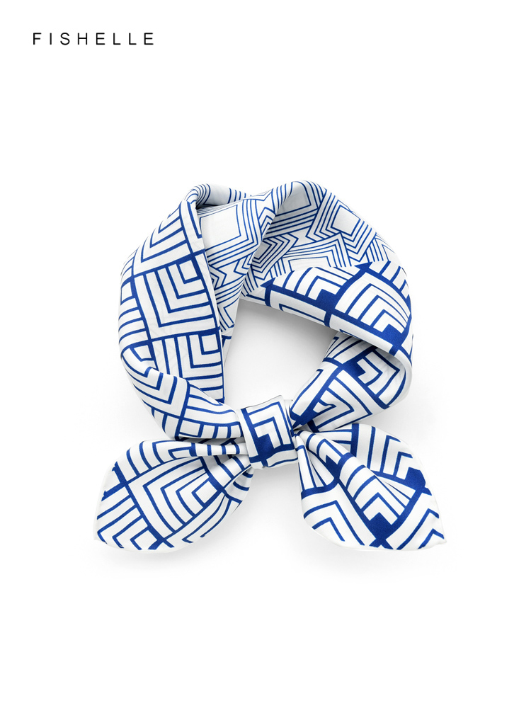 Cinese classico blu bianco por - Scarf Silk Neck recensione e prezzo
