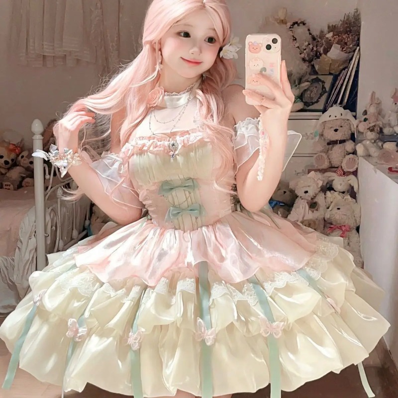 Abito Lolita in pizzo con fioc - Vintage Women'S Formal Wear recensione e prezzo