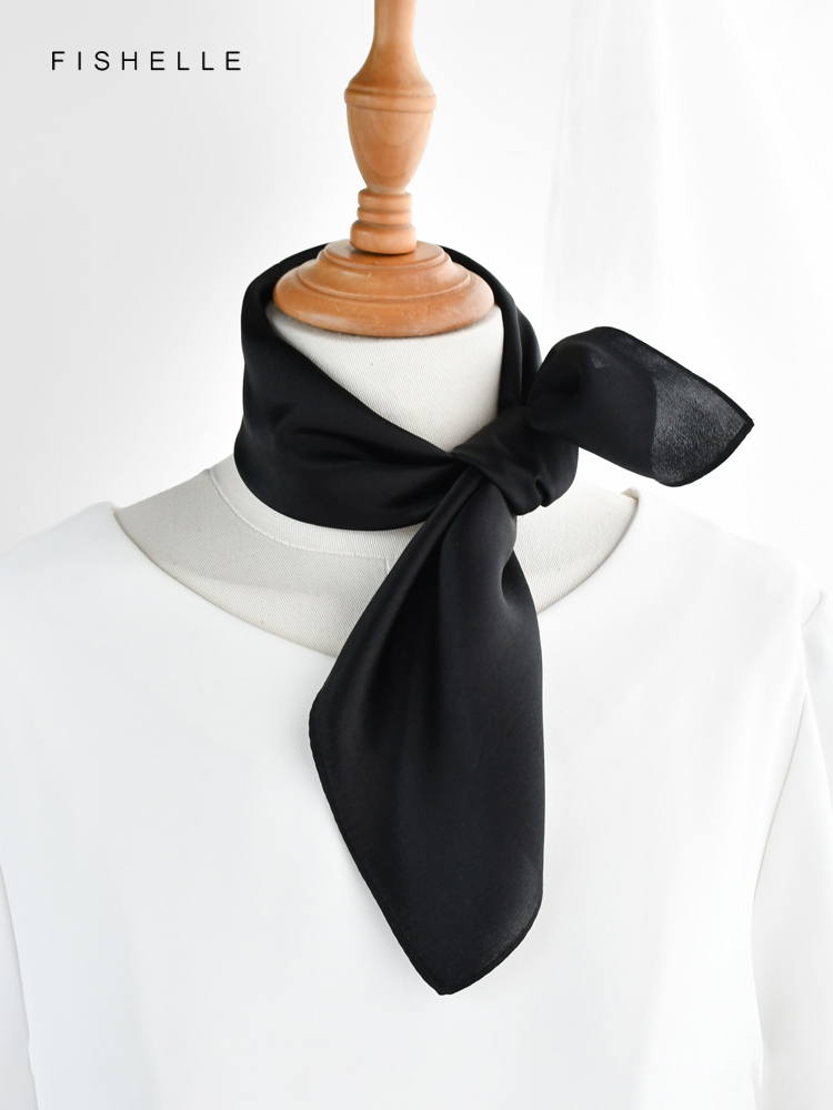 Sciarpa di seta pura nera tint - Scarf Silk Neck recensione e prezzo