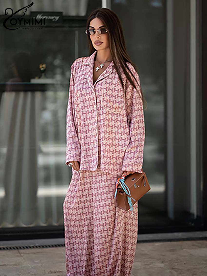 Oymimi Fashion Pink Print Donn - Women'S Formal Wear Pants recensione e prezzo