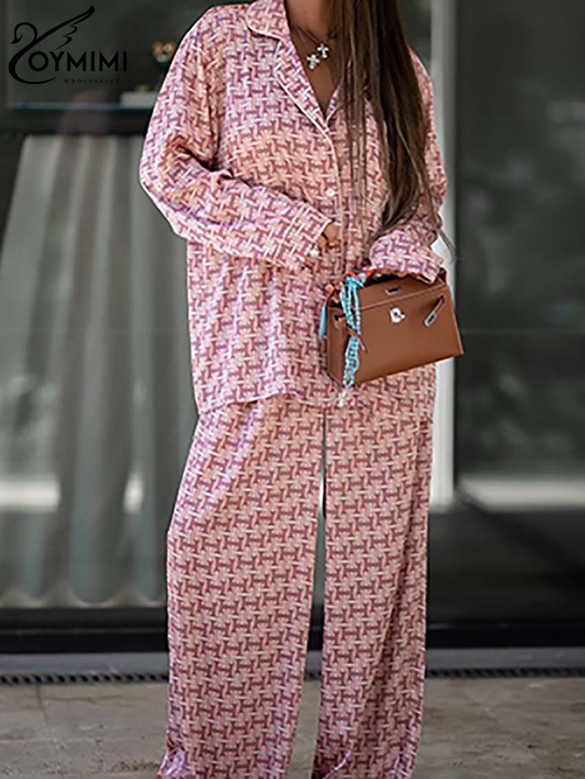 Oymimi Fashion Pink Print Donn - Women'S Formal Wear Pants recensione e prezzo