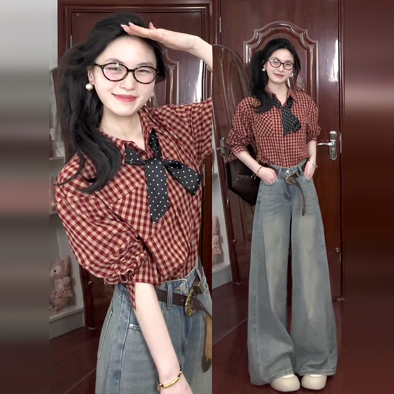 Camicia a Quadri Rossa Stile V - Women Formal Blouses For Evening Wear recensione e prezzo